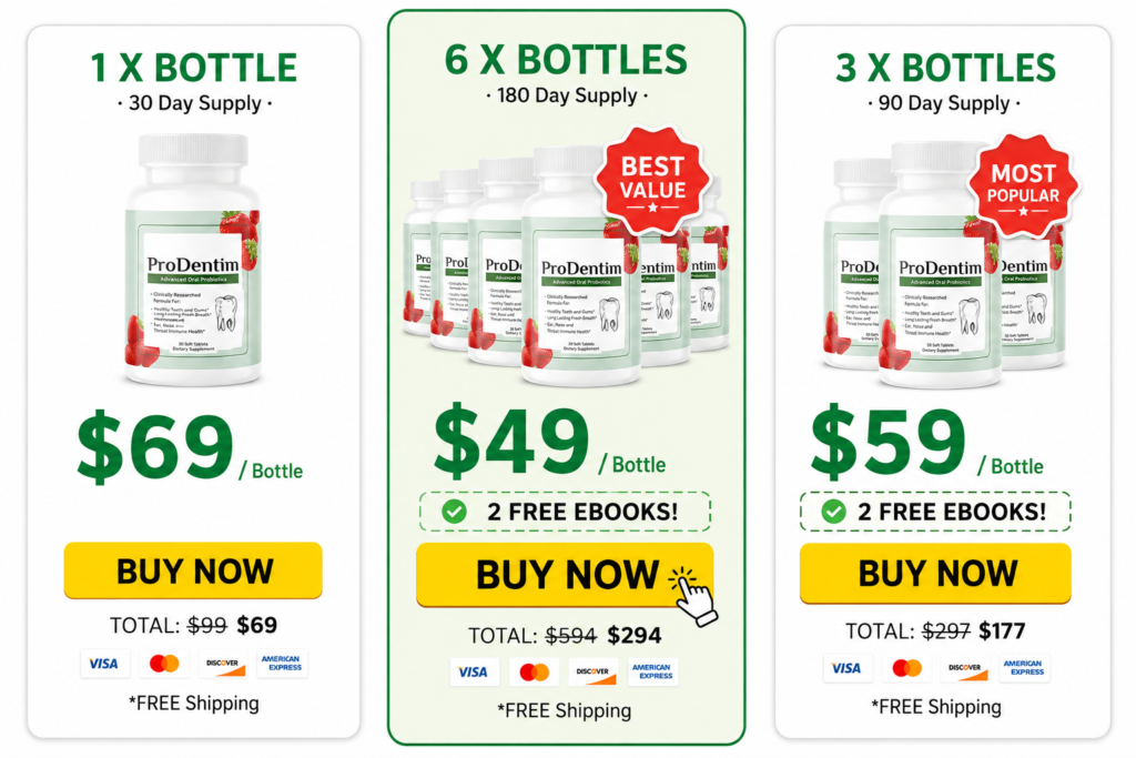 ProDentim oral probiotic supplement for healthy teeth, gums, and fresh breath